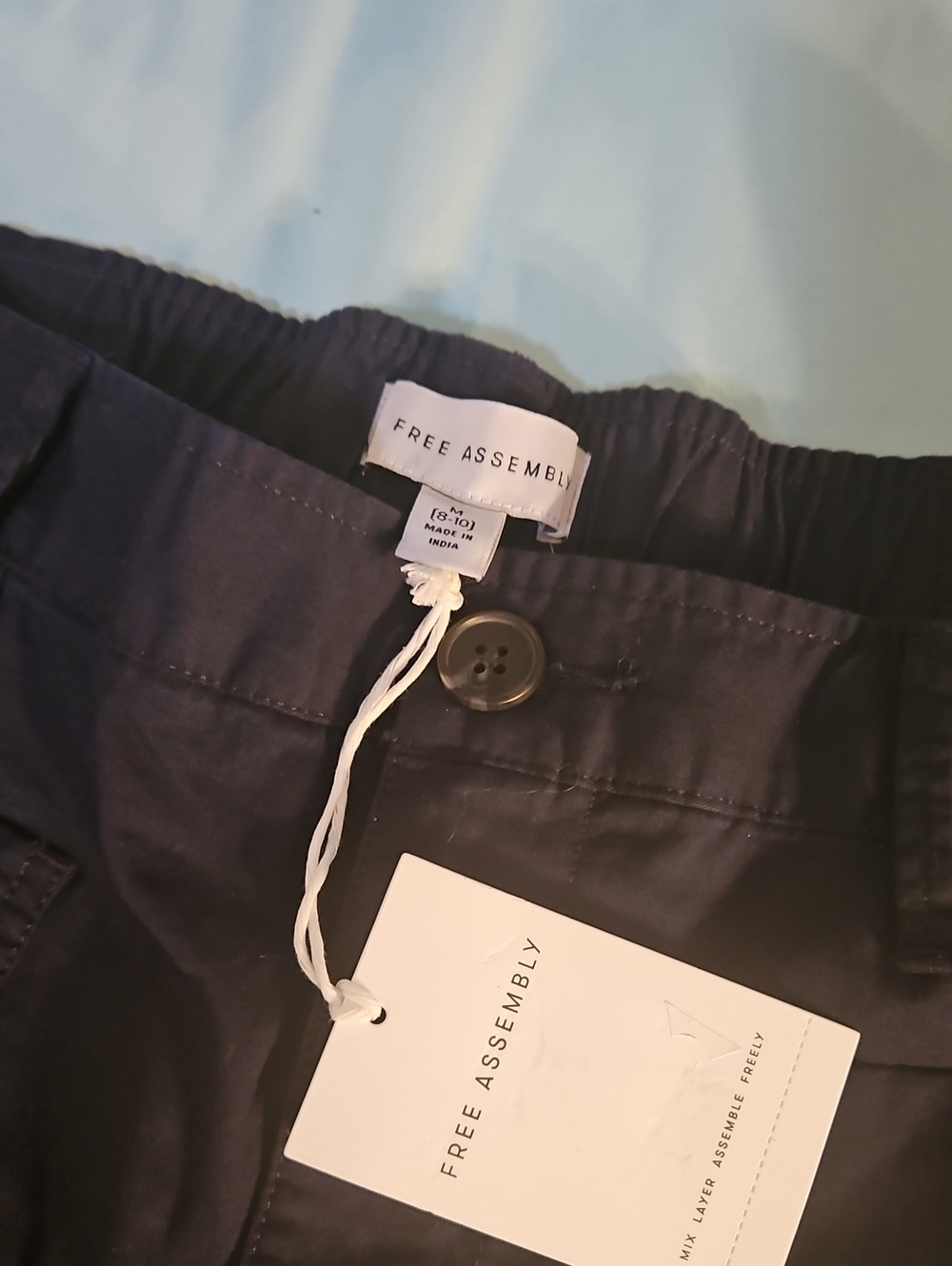 Free Assembly Dark Navy women's wide-Leg Pants - Picture 2 of 5